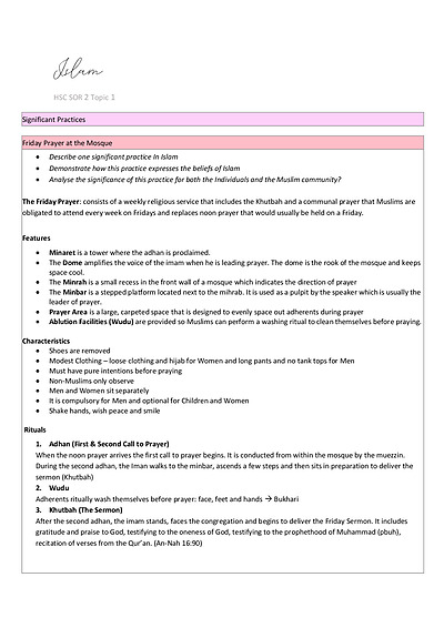Cover page of SOR 2 Full Course HSC Study Notes