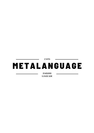 Cover page of VCE English Language metalanguage bank - 46 study score