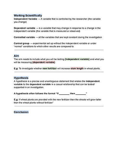Cover page of Working Scientifically Skills (RELIABILITY, VALIDITY, ACCURACY)