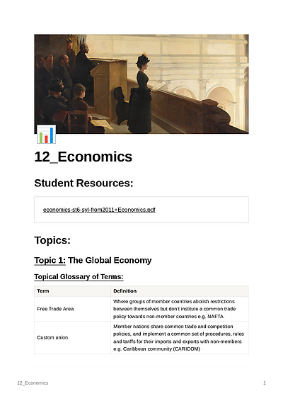 Cover page of HSC Year 12 Premium Economics Notes