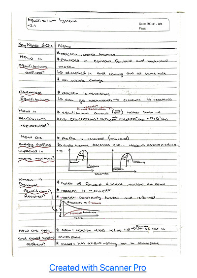 Cover page of Chemistry Unit 3 Notes