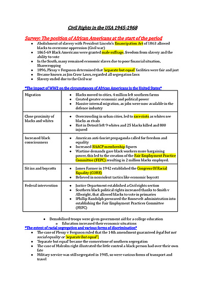 Cover page of Year 12 Modern History Full Module Study Notes PART 1 