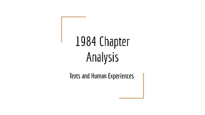 Cover page of HSC English Advanced 1984 Chapter Analysis