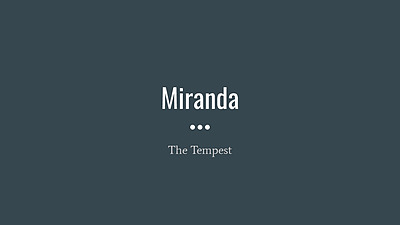 Cover page of HSC English Advanced Mod A Hagseed Miranda Character Anaylsis