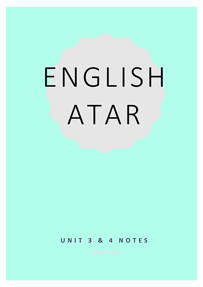 Cover page of ATAR English notes (scaled 80%)
