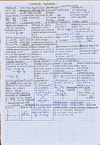 Cover page of 12 Specialist Maths Complex Numbers