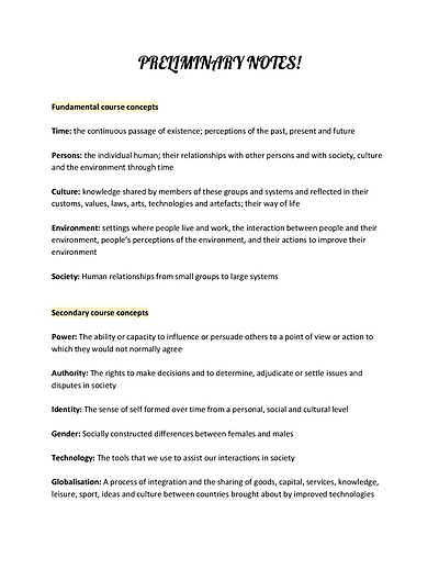 Cover page of Society and Culture Preliminary notes