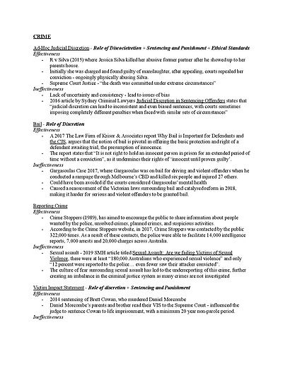Cover page of Legal Studies Evidence - 96 HSC MARK
