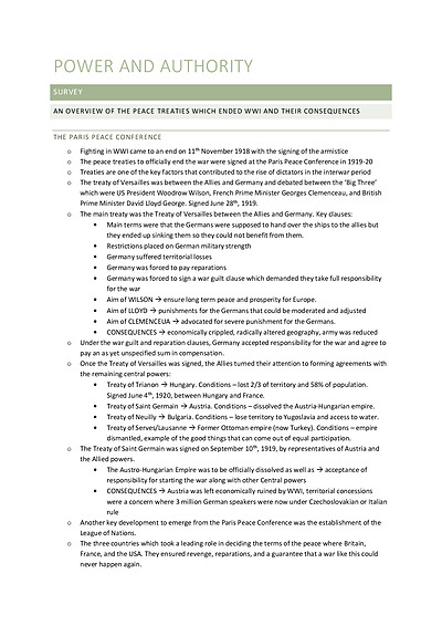 Cover page of DETAILED POWER AND AUTHORITY NOTES 