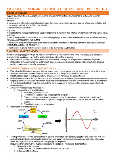 Cover page of HSC Biology Yr 12 Module 8 notes