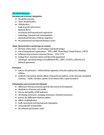 Cover page of Extensive Economics Notes Full Content Topic 1,2,3,4