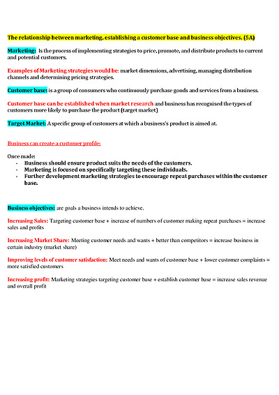 Cover page of BUSINESS MANAGEMENT - UNIT 2 - MARKETING NOTES 