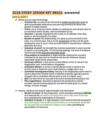 Cover page of Legal Studies BIBLE units 3&4 VCE