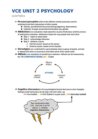 Cover page of EVERYTHING from Psychology Unit 2 (AOS1&2)