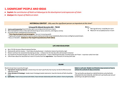 Cover page of STUDIES OF RELIGION 1 - DEPTH STUDY: ISLAM NOTES