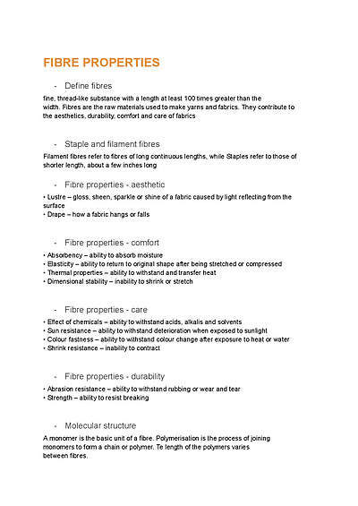 Cover page of Band 6 Completed TEXTILES UNIT 2: PROPERTIES AND PERFORMANCE OF TEXTILES