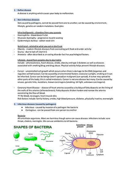 Cover page of Y9 Biology & Physics Notes