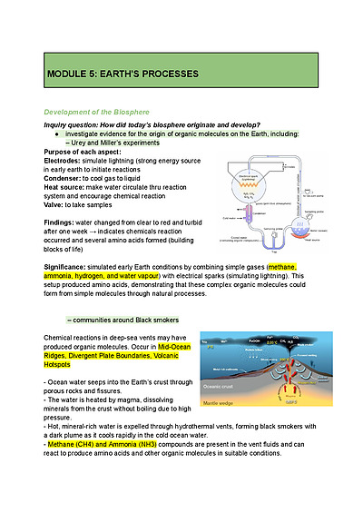 Cover page of Band 6 Completed Earth and Environmental Science notes (Features all units required for the HSC)