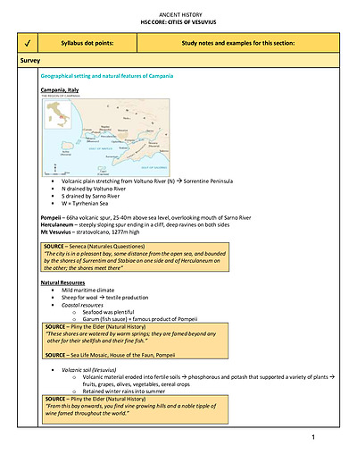 Cover page of Cities of Vesuvius - Notes