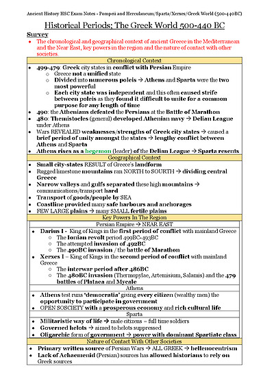 Cover page of Full Historical Periods Notes
