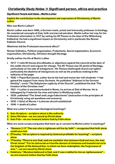 Cover page of Studies of Religion: FULL study notes, Band 6 99 ATAR