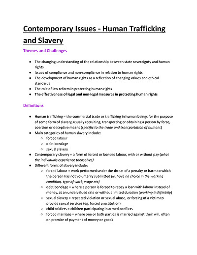 Cover page of Legal Studies Band 6: Human Rights Notes