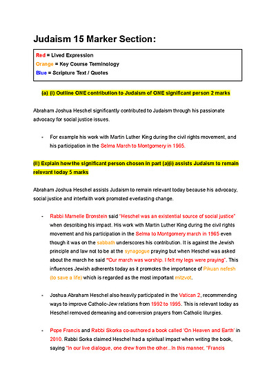 Cover page of HSC Studies of Religion II –  Section III Notes (Band 6)