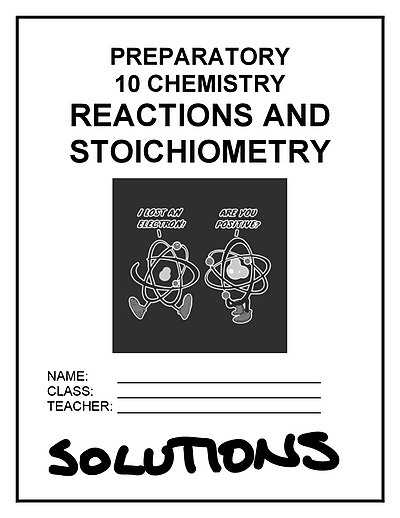 Cover page of Complete Worked Solutions: Year 10 Chemistry - Reactions & Stoichiometry
