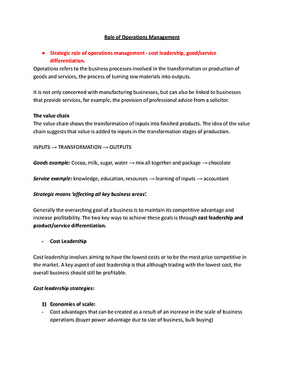 Cover page of Operations Notes 