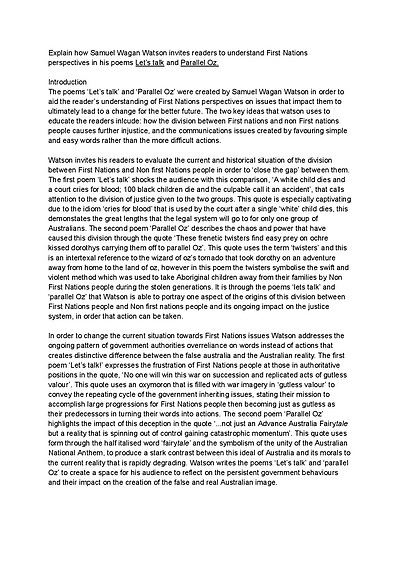 Cover page of Samuel Wagon Watson essay