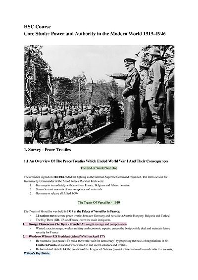 Cover page of 2025 HSC Power and Authority Notes 
