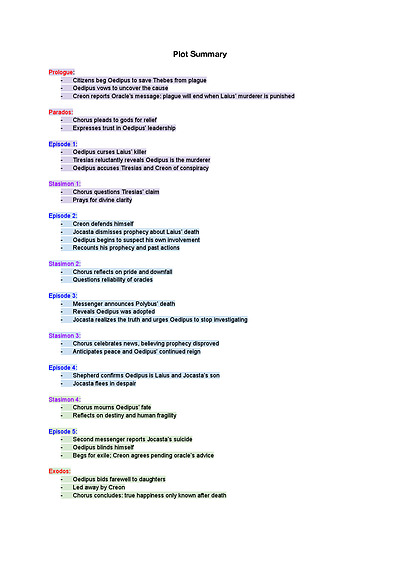 Cover page of 3/4 VCE English (Oedipus The King) MEGA BUNDLE - by TOP-scorers