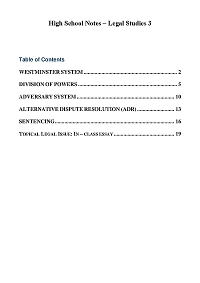 Cover page of TASC Legal Studies 3 Essays