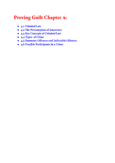 Cover page of Legal Studies U12 AOS 2 Oxford Textbook Based Notes Chapter 4 + 5