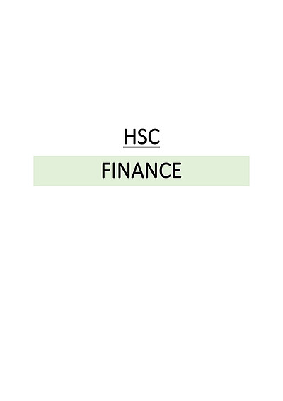 Cover page of Finance Business Notes