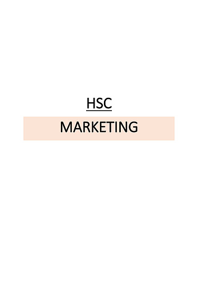 Cover page of Marketing Business Notes