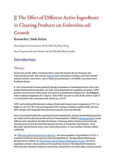 Cover page of Biology U12 AOS 3 Poster Example Infomation