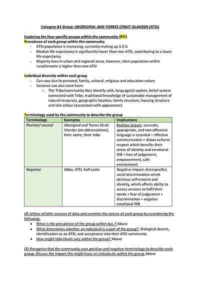 Cover page of CAFS: Groups in context (Category B groups)