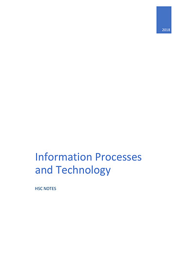 Cover page of BAND 6 HSC IPT SUMMARY NOTES