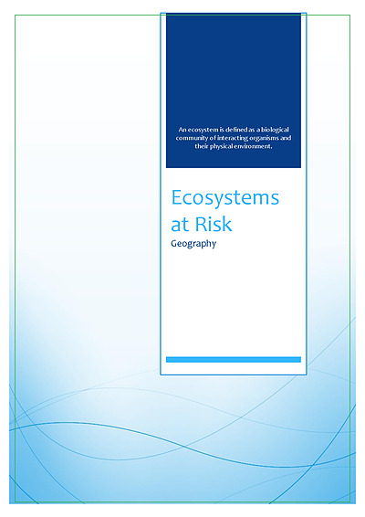 Cover page of HSC GEOGRAPHY ECOSYSTEMS AT RISK FULL COMPREHENSIVE SYLLABUS NOTES