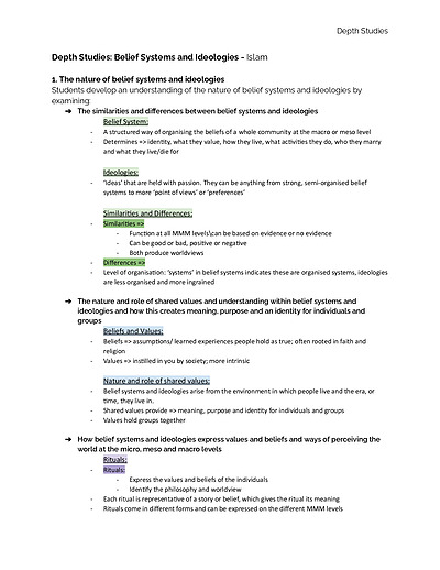 Cover page of HSC Society and Culture: Belief Systems and Ideologies (Islam)