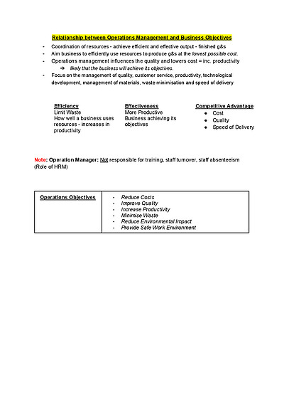 Cover page of Business Management Unit 3 AOS 3