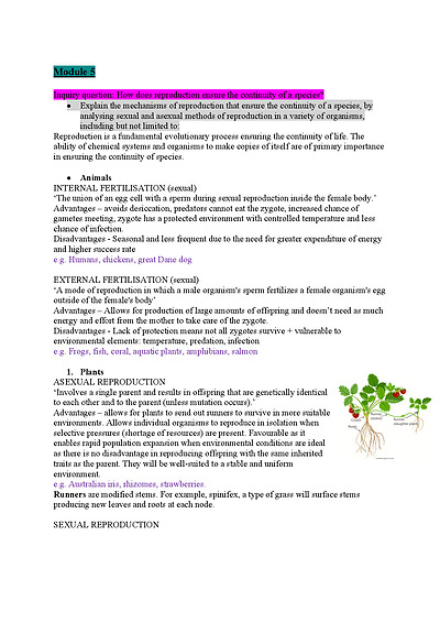 Cover page of Biology Notes HSC Year 12 2021