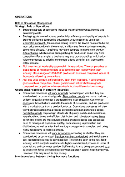 Cover page of HSC BAND 6 (94) Operations Notes