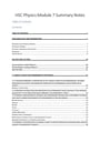 Cover page of Band 6 Module 7 HSC Physics Notes