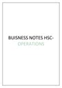 Cover page of Business Operations topic notes - 95.80 ATAR student notes