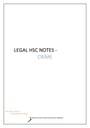 Cover page of CRIME legal studies notes - written by 95.80 ATAR student