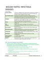 Cover page of HSC biology notes (infectious disease)
