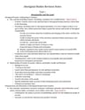 Cover page of Preliminary Aboriginal Studies Notes 94 Exam Mark