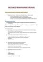 Cover page of PDHPE core 1 notes - 1st in class